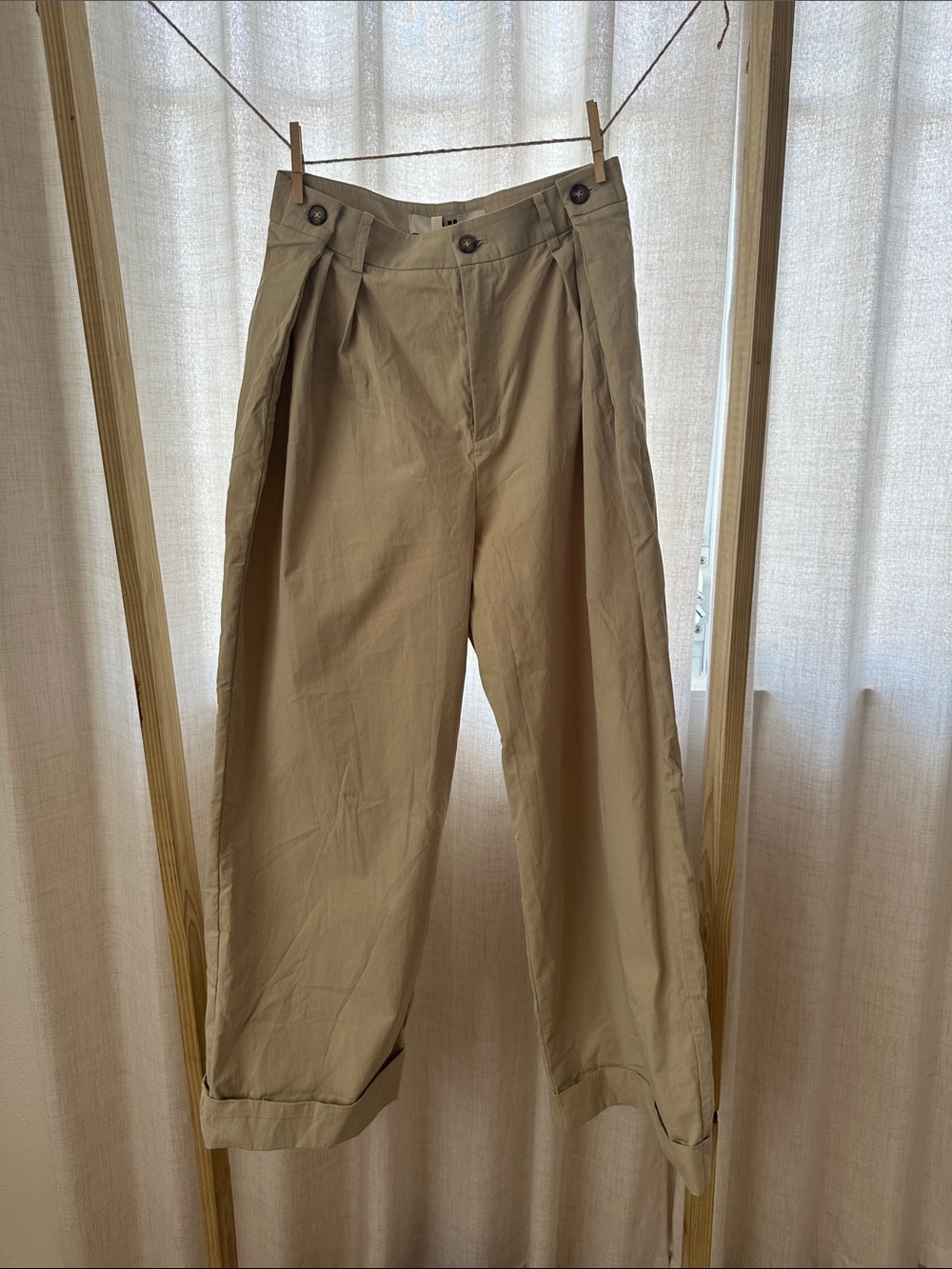 Classic Wide-Leg Women Pants in Khaki